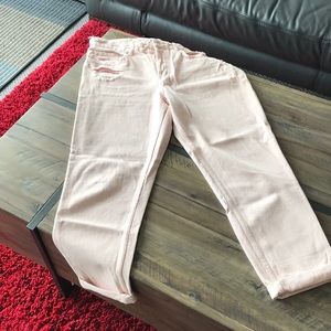 H&M size 30 pale pink boyfriend distressed jeans